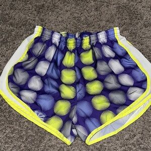 Nike Stylish Women's Blue and Yellow Shorts